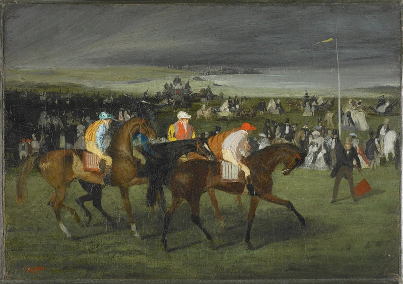 Vid loppet, starten - Edgar Degas