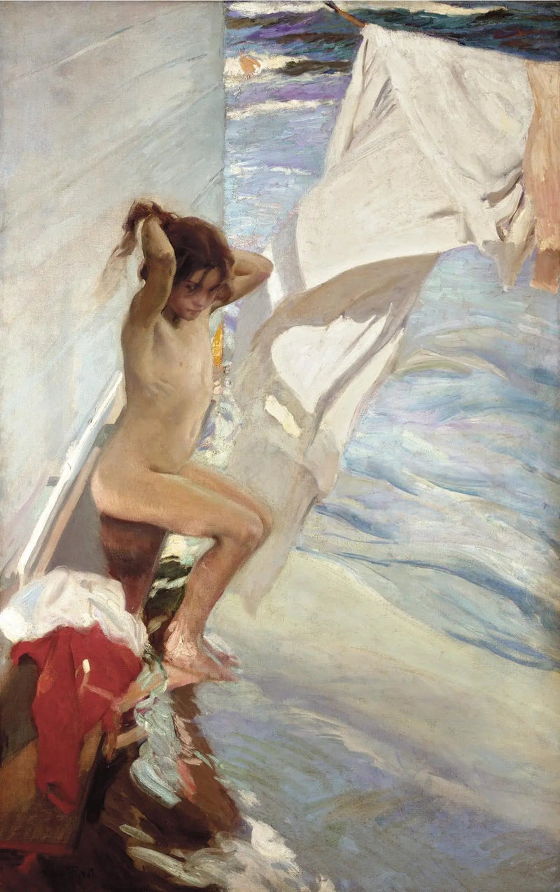 Före badet - Joaquín Sorolla