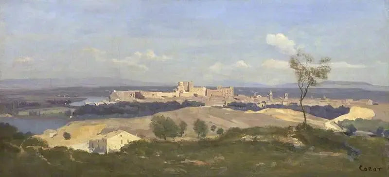Avignon, utsikt över Villeneuve-lès-Avignon - Jean-Baptiste Camille Corot