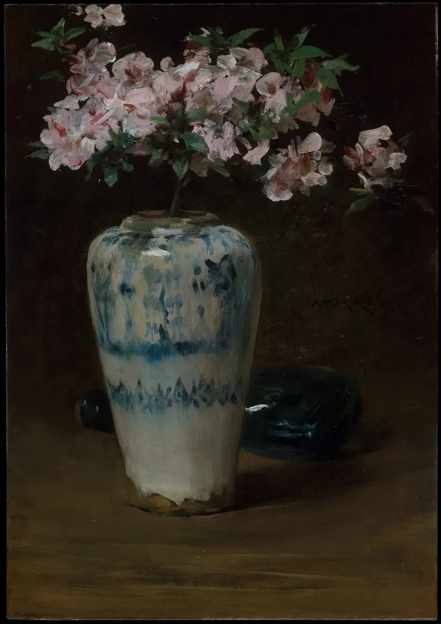 Rosazalea — Kinesisk vas - William Merritt Chase