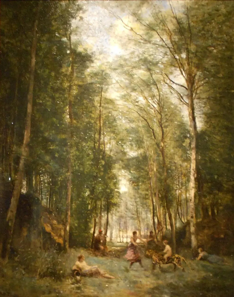 Vårens Bacchanale: Minne från Marly-le-Roi - Jean-Baptiste Camille Corot