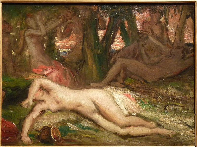 Bacchant och satyrer - Théodore Chassériau