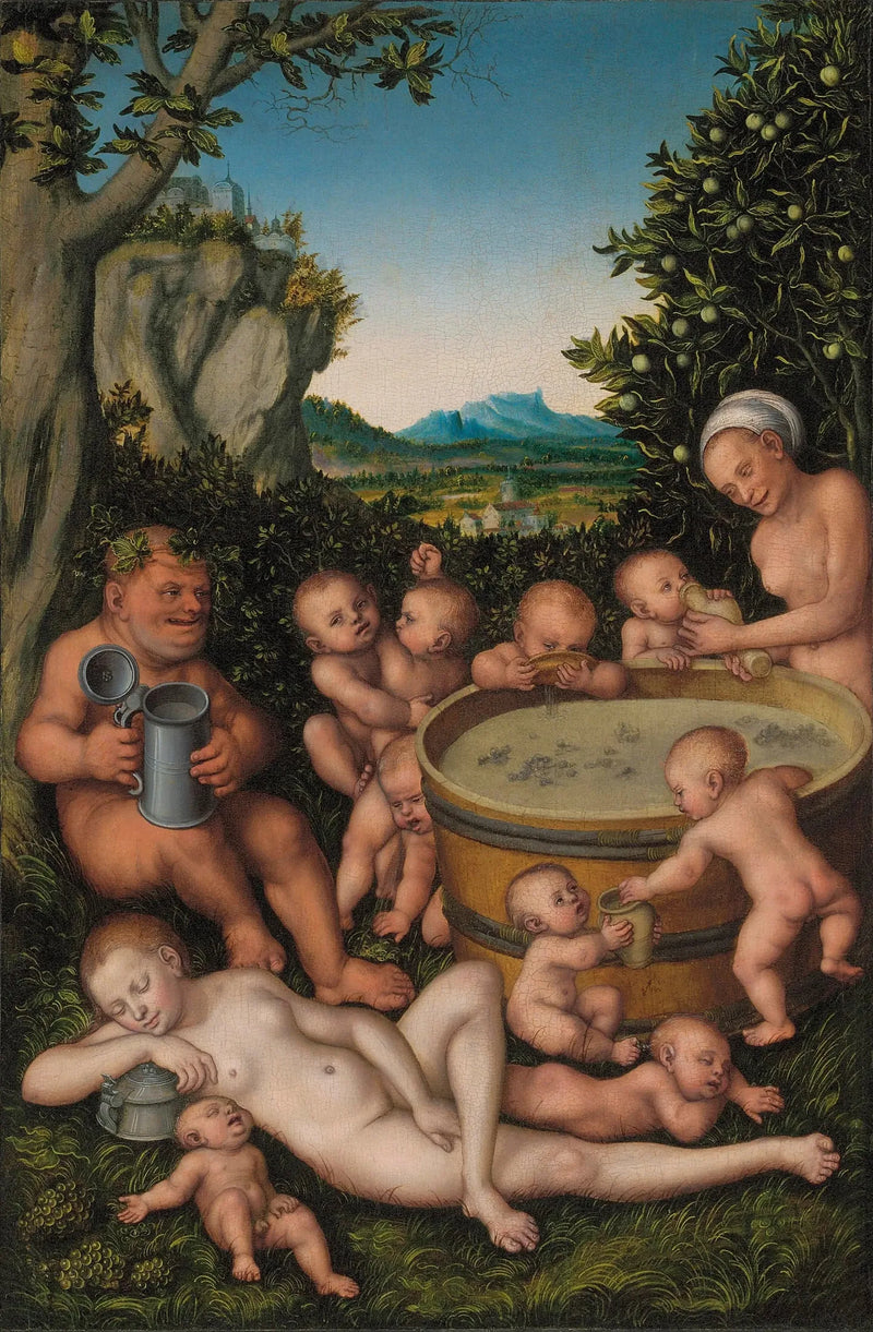 Bacchus vid vinbägaren - Lucas Cranach den äldre