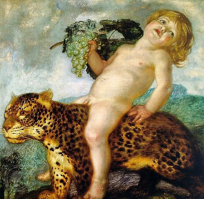 Bacchus Barn Som Rider På En Panter - Franz Von Stuck