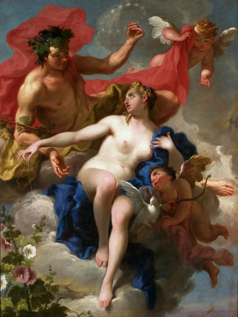 Bacchus och Ariadne - Giovanni Battista Pittoni