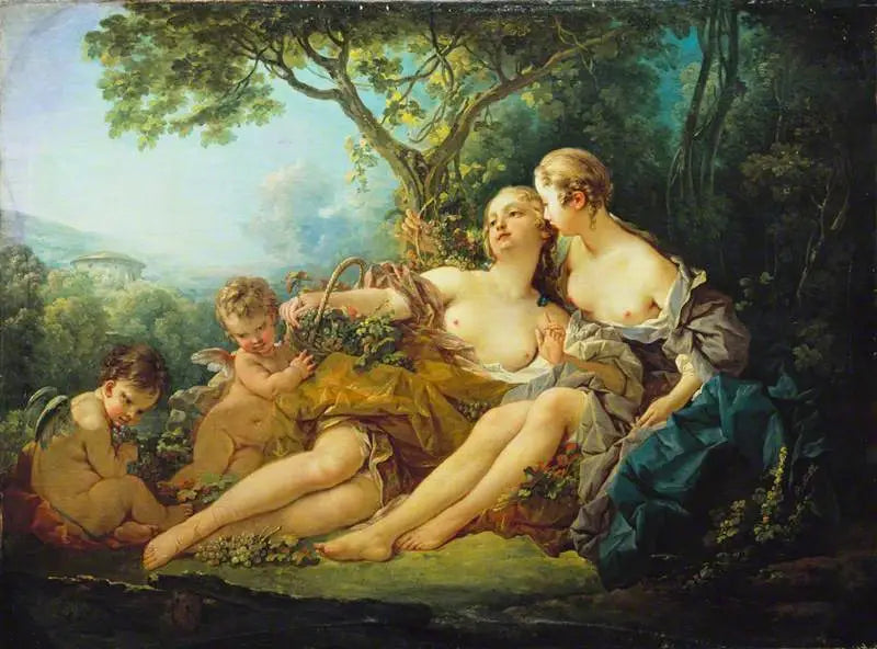 Bacchus och Érigone - François Boucher
