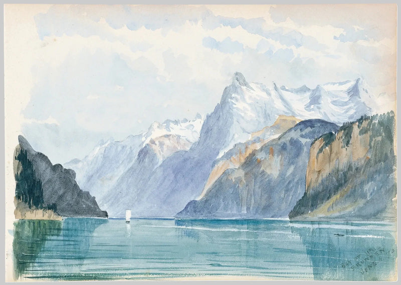 Uri-bukten, Brunnen (skissbok Schweiz 1870) - John Singer Sargent