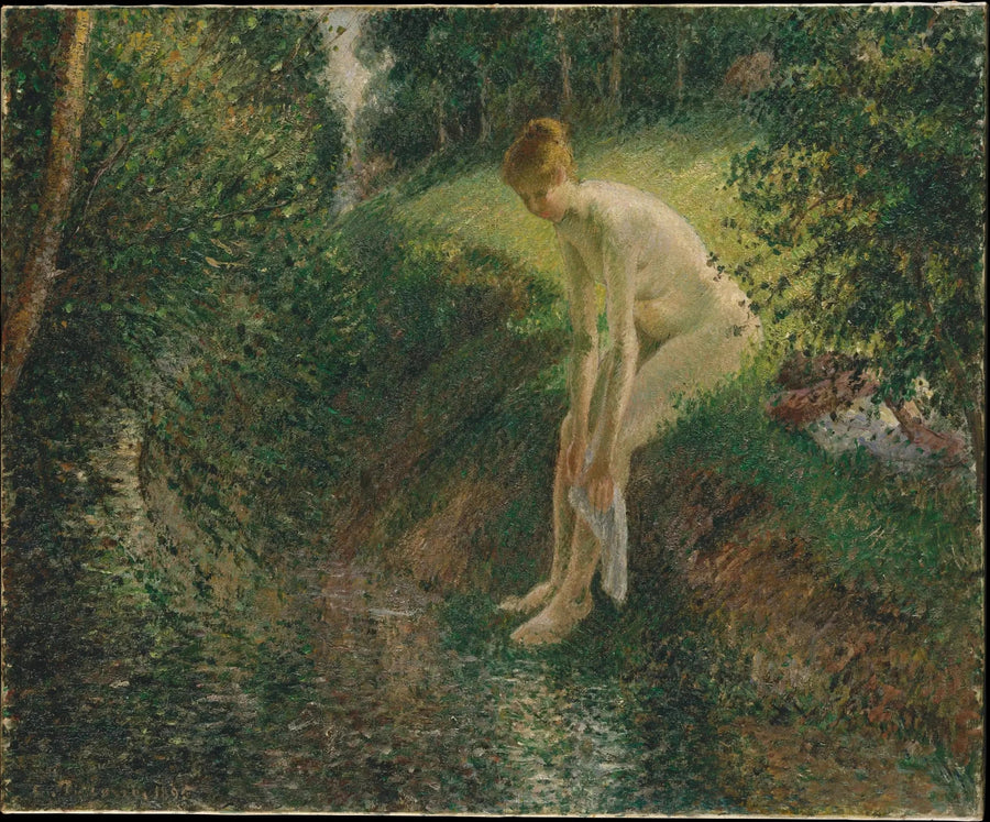 Badare i skogen - Camille Pissarro