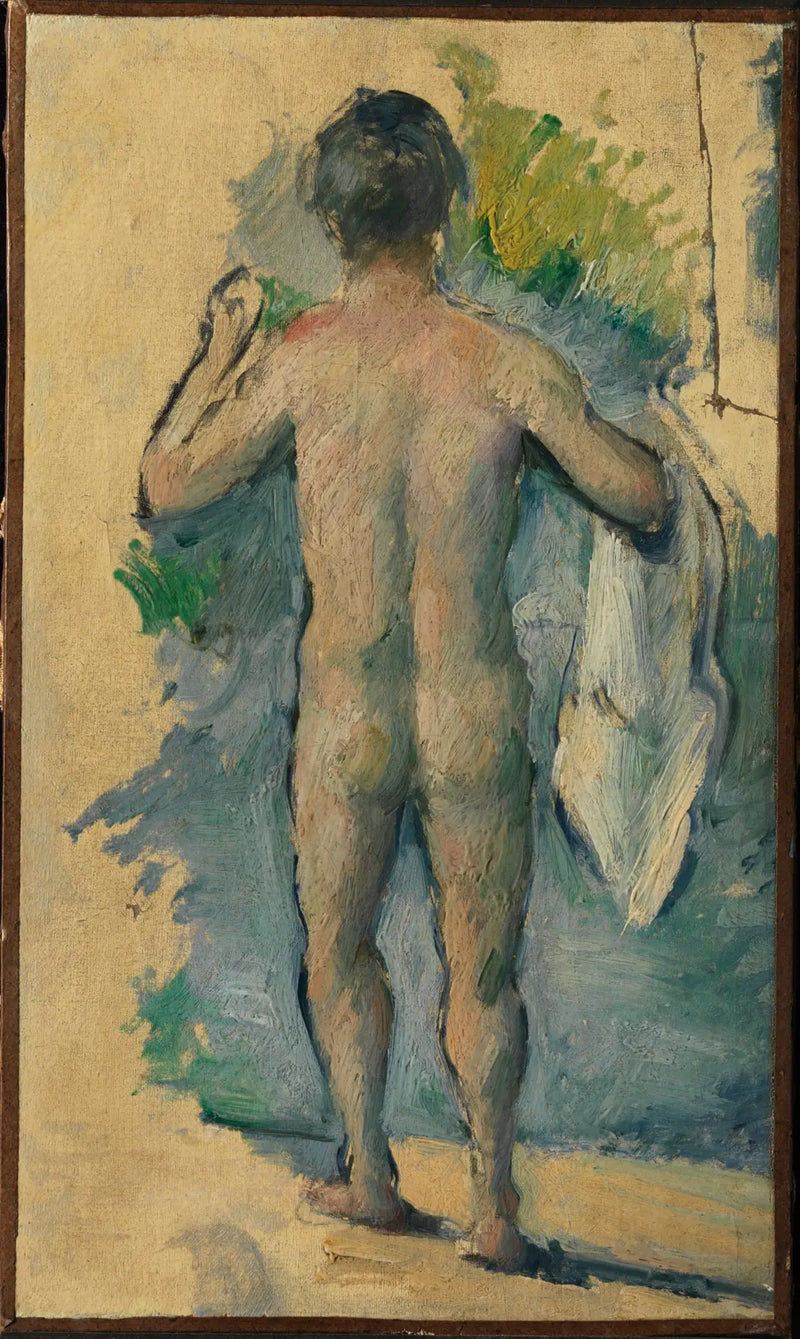 Badare stående, sedd bakifrån - Paul Cézanne