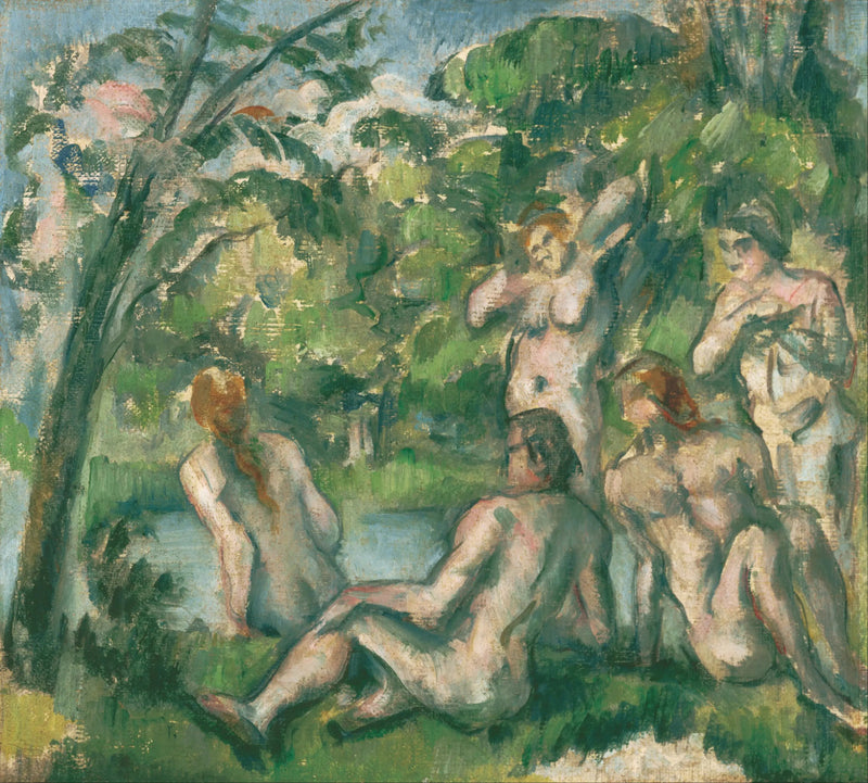 Badande män och kvinnor - Paul Cézanne