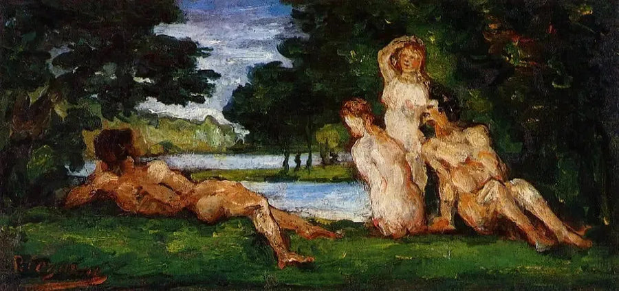 Badande män och kvinnor - Paul Cézanne