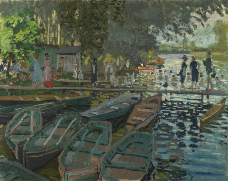 Badgäster i La Grenouillère W135 - Claude Monet
