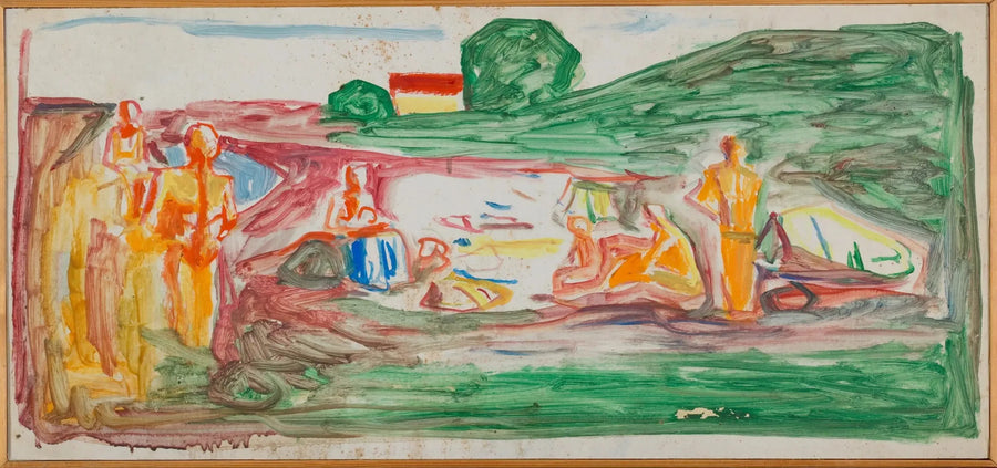 Badare på stranden - Edvard Munch