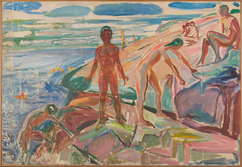 Badare på klipporna - Edvard Munch