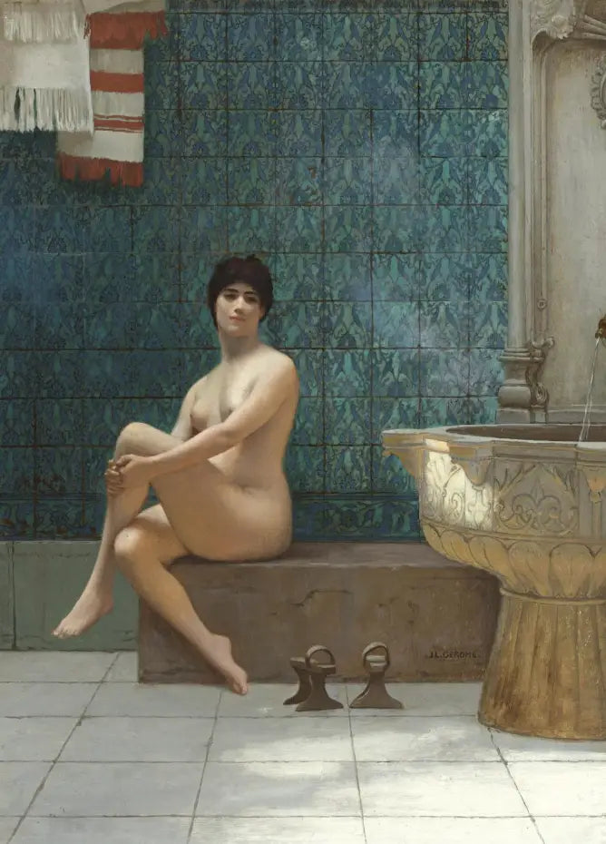 Badande kvinna vid Brousse-poolen - Jean-Léon Gérôme
