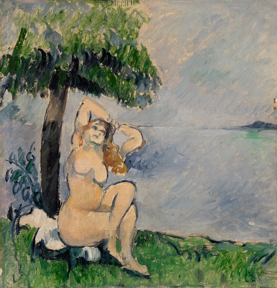Badande kvinna vid havet - Paul Cézanne