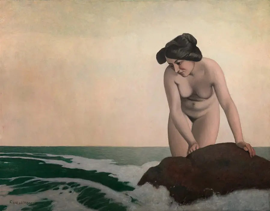 Baderska vid klippan - Félix Vallotton