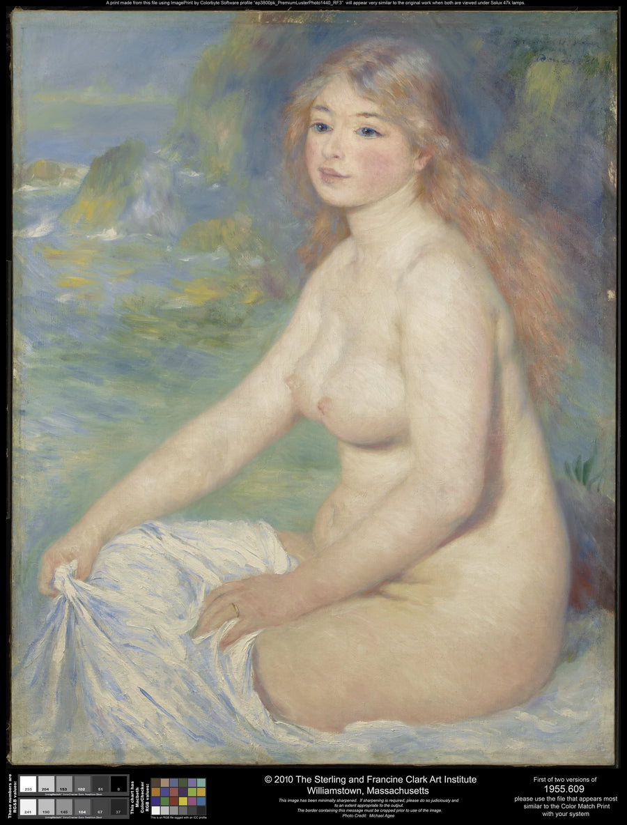 Den blonda baderskan - Pierre-Auguste Renoir