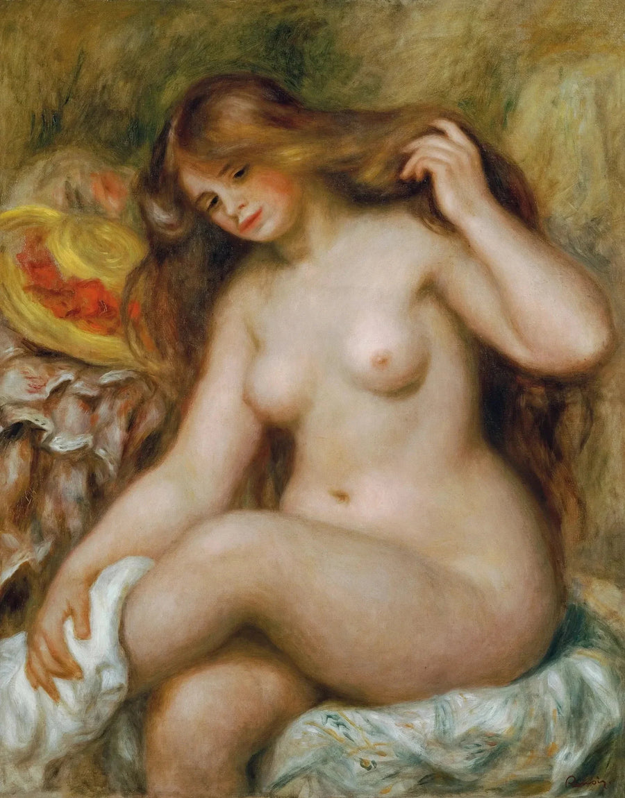 Badande kvinna - Pierre-Auguste Renoir