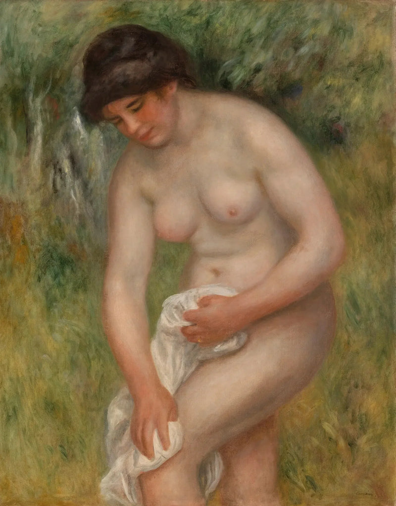 Badande kvinna som torkar sig (Badande kvinna som torkar sig) - Pierre-Auguste Renoir