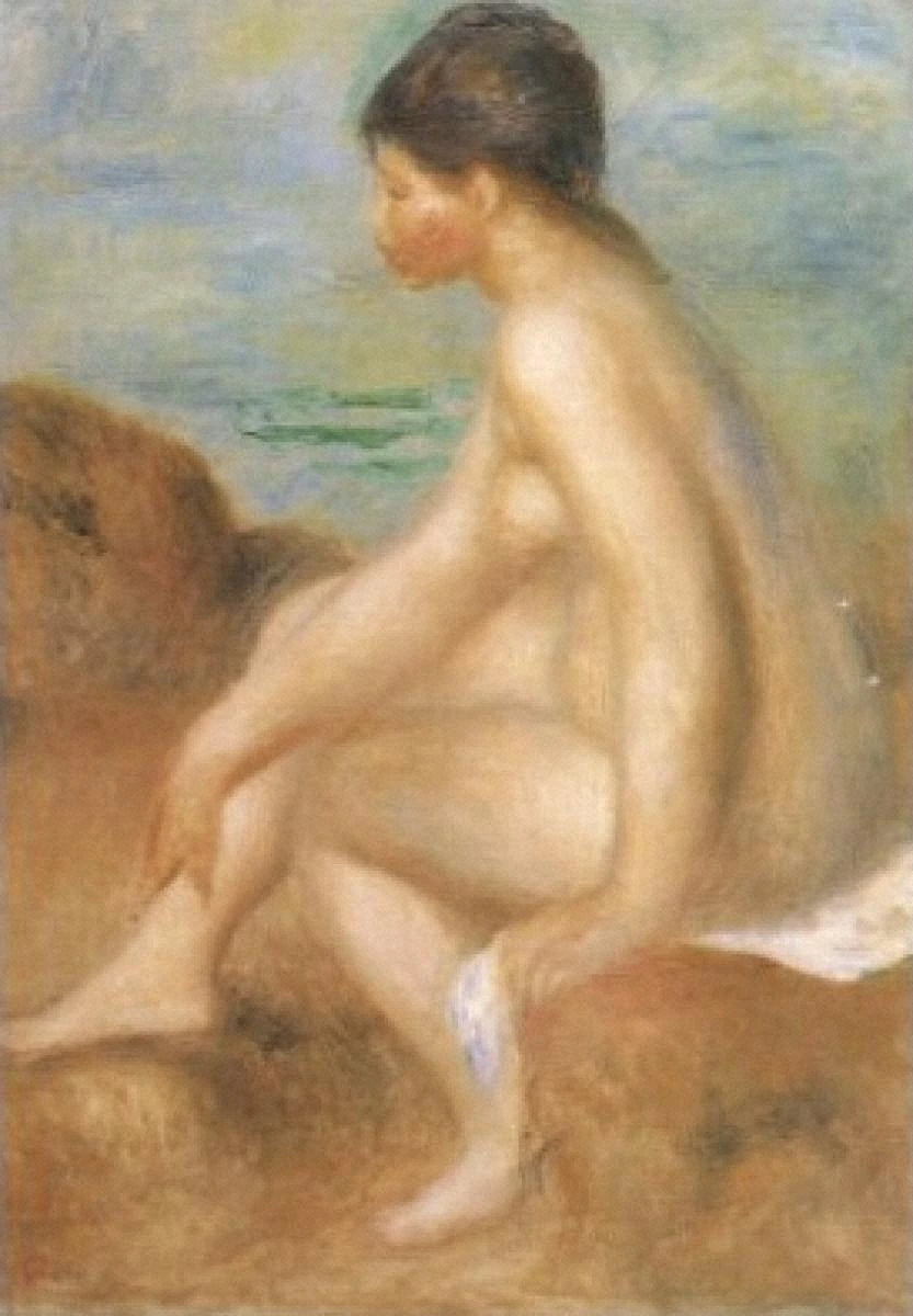 Badande kvinna - Pierre-Auguste Renoir