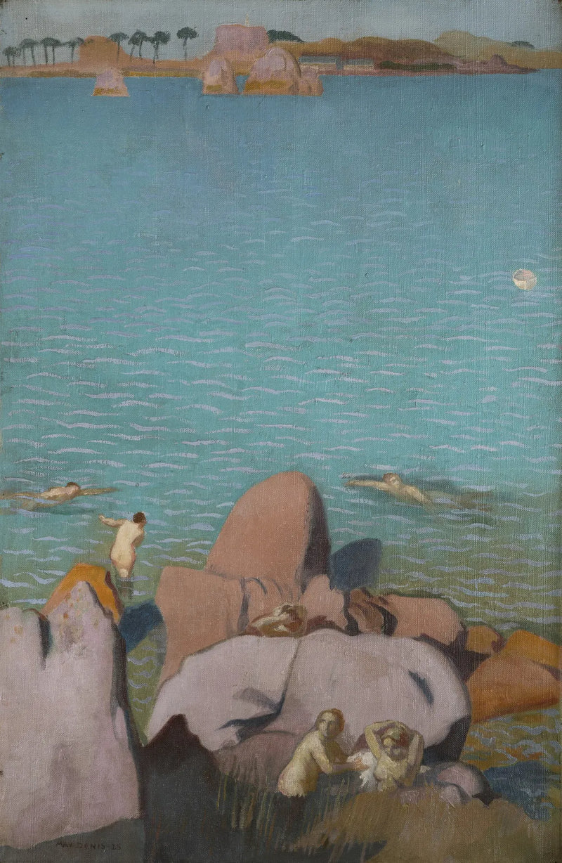 Badande kvinnor vid Port-Blanc - Maurice Denis