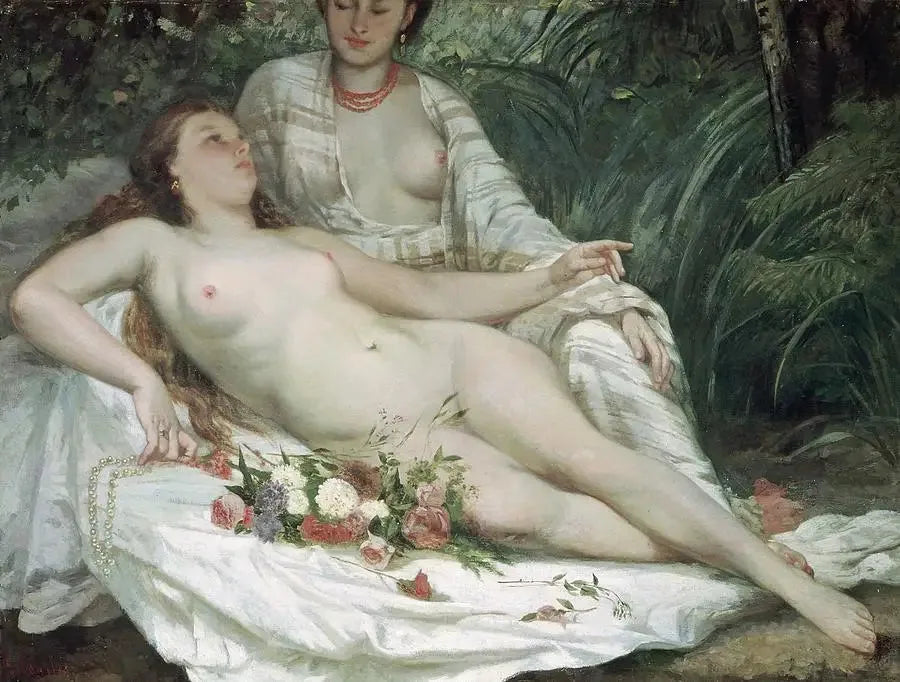 Badande kvinnor - Gustave Courbet