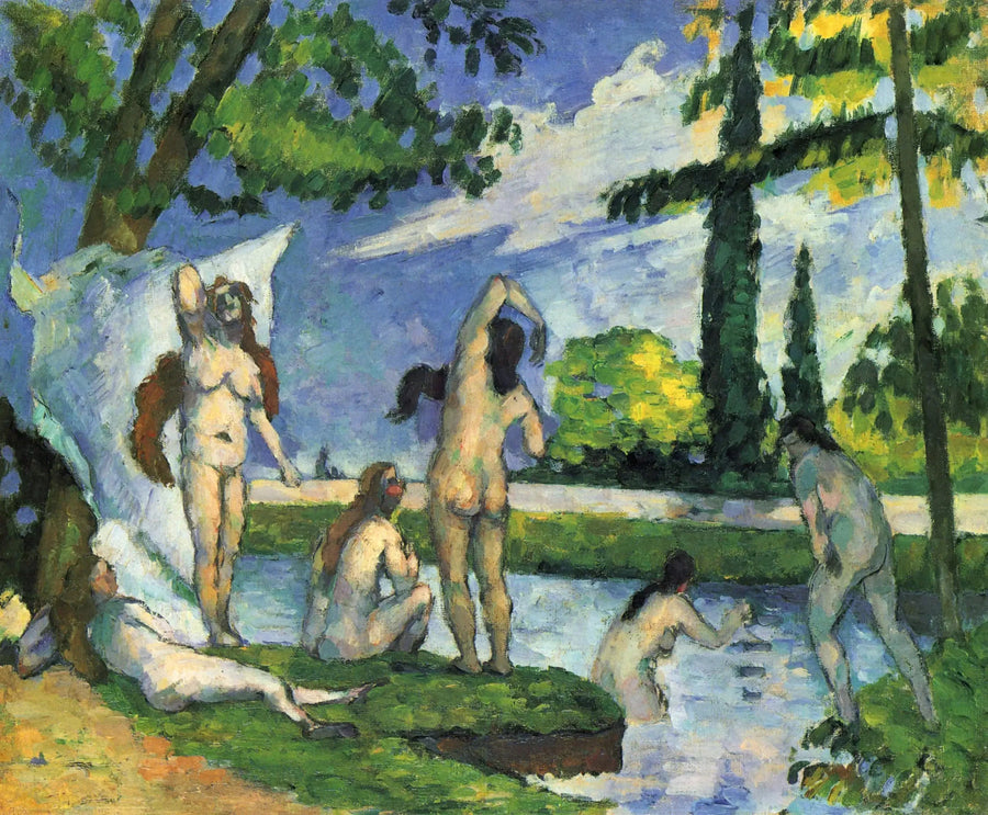Badande kvinnor - Paul Cézanne