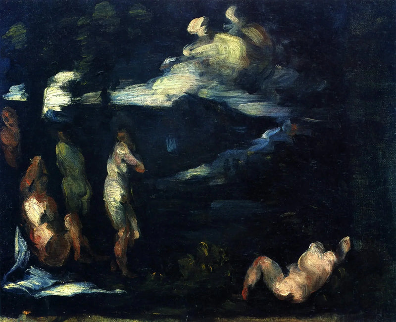 Badande kvinnor - Paul Cézanne