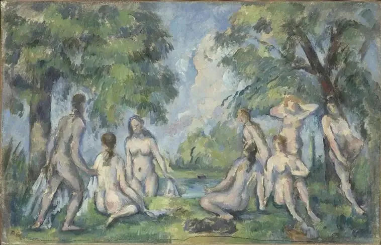 Badande kvinnor - Paul Cézanne