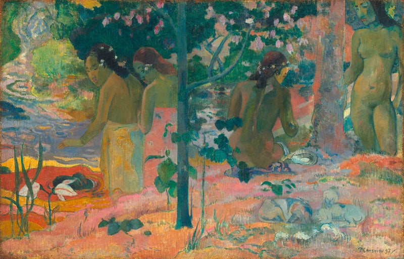 Badande kvinnor - Paul Gauguin