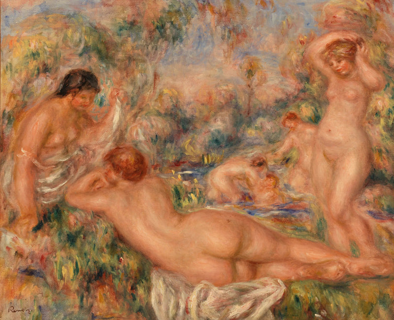 Badande kvinnor - Pierre-Auguste Renoir
