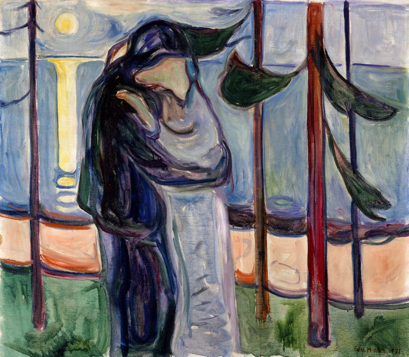 Kyss på stranden - Edvard Munch