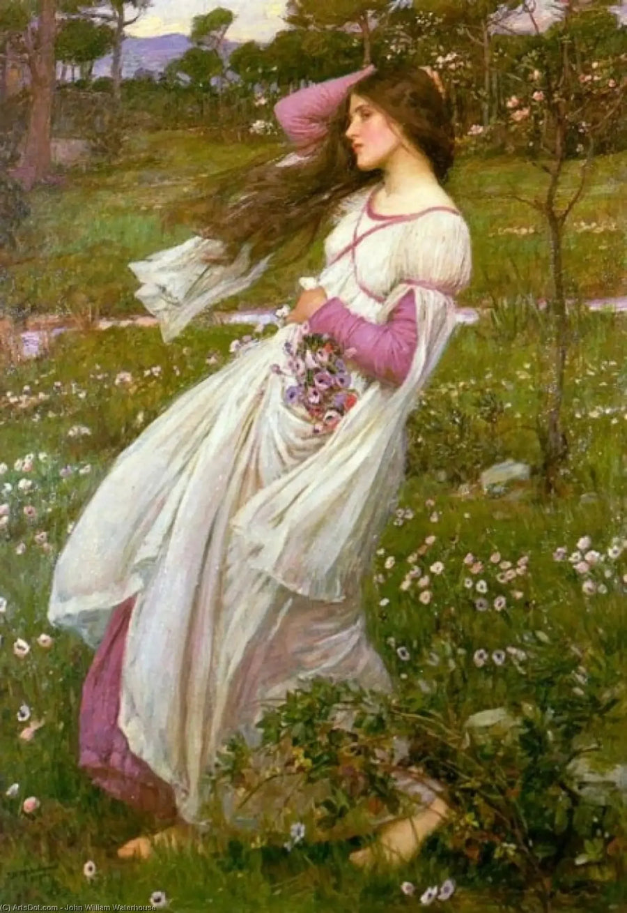 "Sopad av vinden - John William Waterhouse"