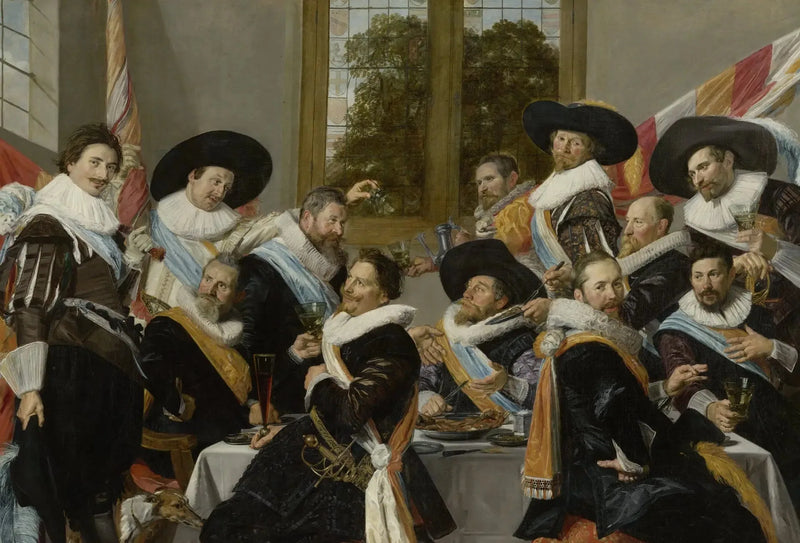 Officersbanketten för bågskyttekåren i Saint-Adrien - Frans Hals