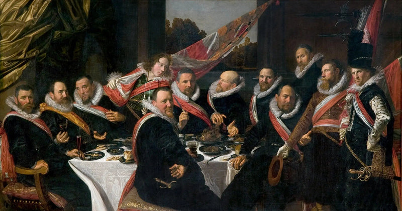 Officersbjudning av Saint-George-bågskärarkåren, Haarlem 1616 - Frans Hals