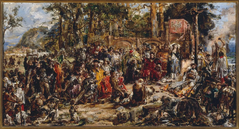 Dopet av Litauen, från serien « Civilisationens historia i Polen » - Jan Matejko