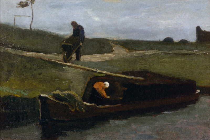 Torv båt med två personer - Vincent van Gogh