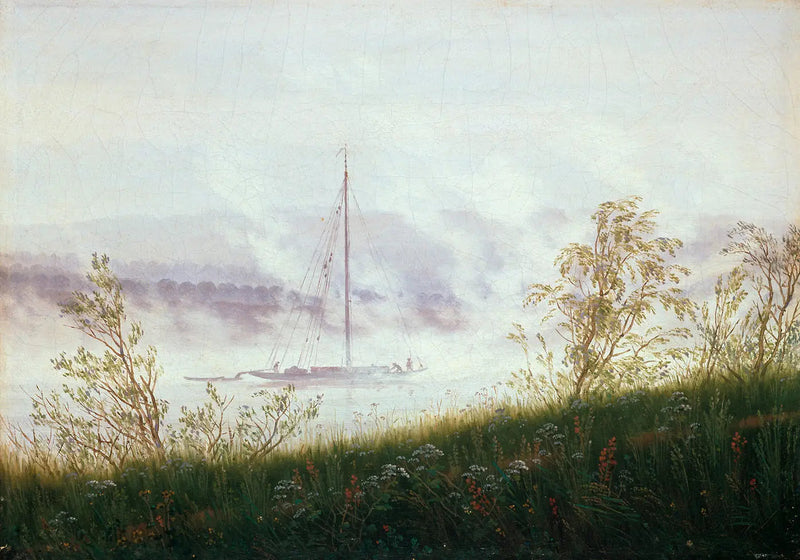 Båt i den tidiga dimman - Caspar David Friedrich