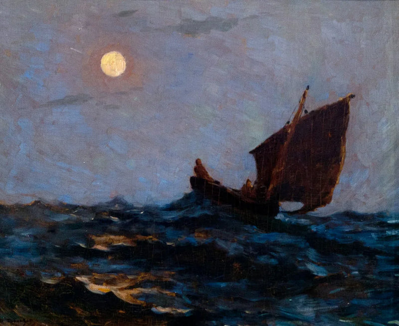 Fiskebåt i dimma - Henri Le Sidaner