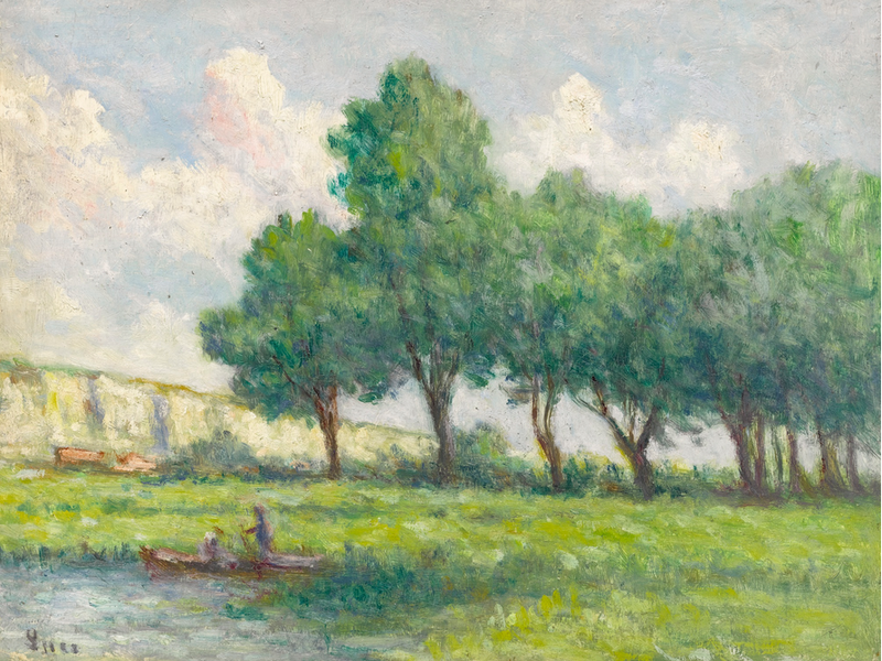 Bark nära Rolleboise - Maximilien Luce