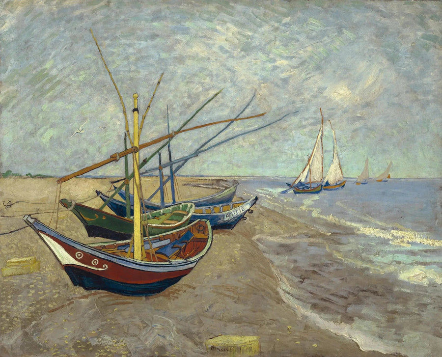 Båtar vid Saintes-Maries - Vincent van Gogh