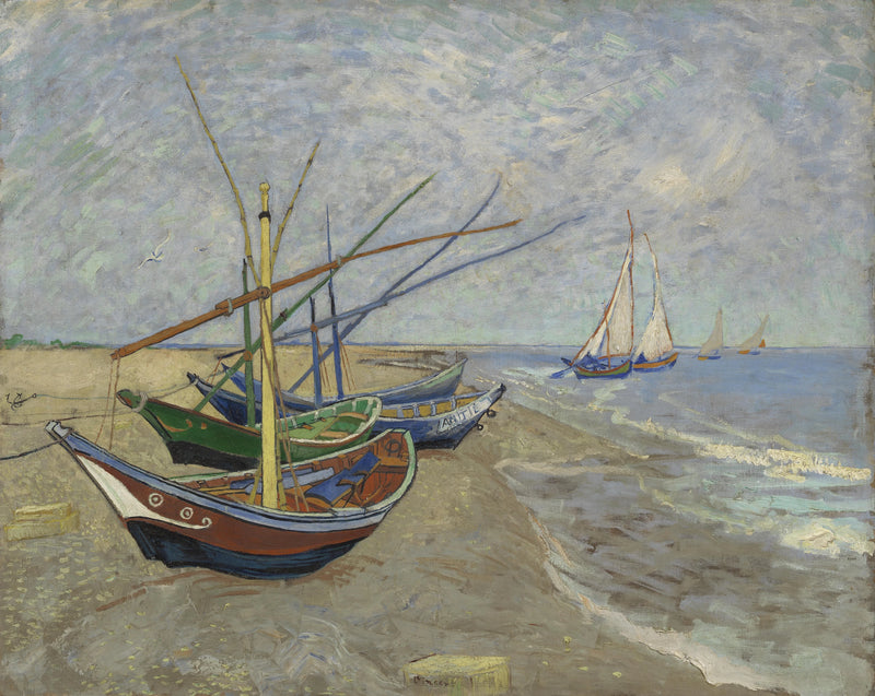 Båtar vid Saintes-Maries - Vincent van Gogh