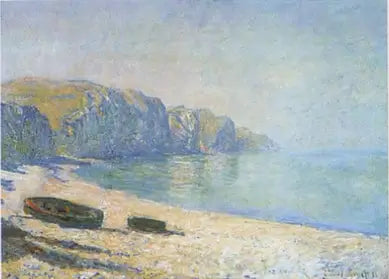 Båtar på stranden i Pourville, lågvatten - Claude Monet