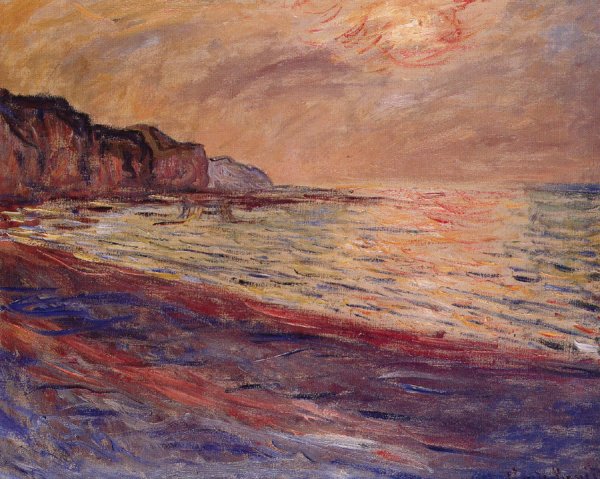 Solnedgång i Pourville Claude Monet (1882)