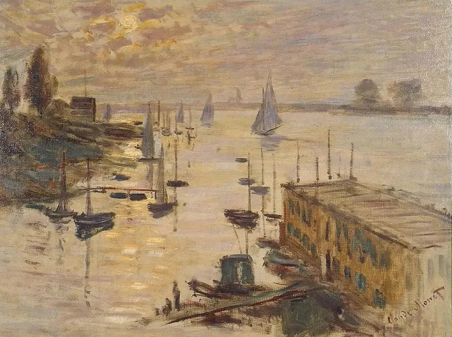 Argenteuil Basin sett från vägbron W334 - Claude Monet