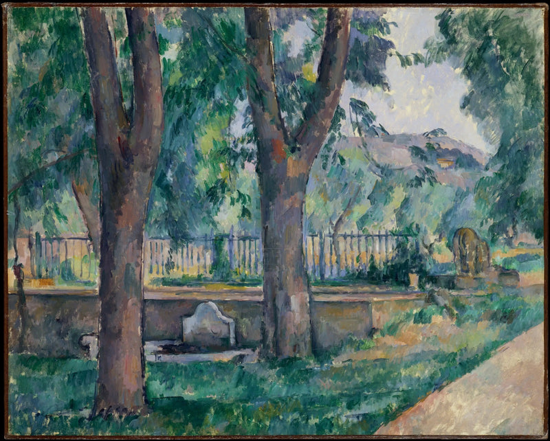 Bassäng och tvättställe vid Jas de Bouffan - Paul Cézanne
