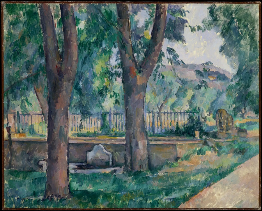 Bassäng och tvättställe vid Jas de Bouffan - Paul Cézanne