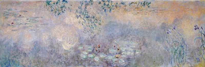 Näckrosdammen med iris - Claude Monet