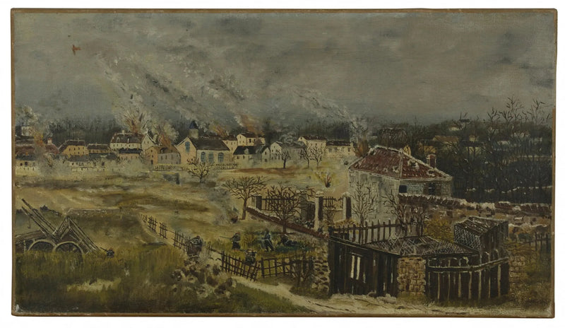 Slaget vid Champigny - Episod från kriget 1870 - Henri Rousseau